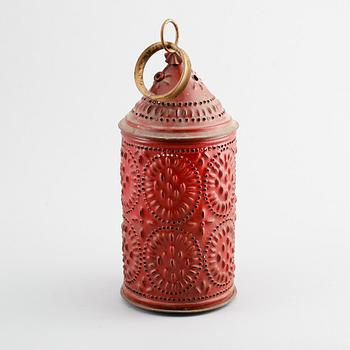 LYKTA, rödmålad plåt, 1800-tal.