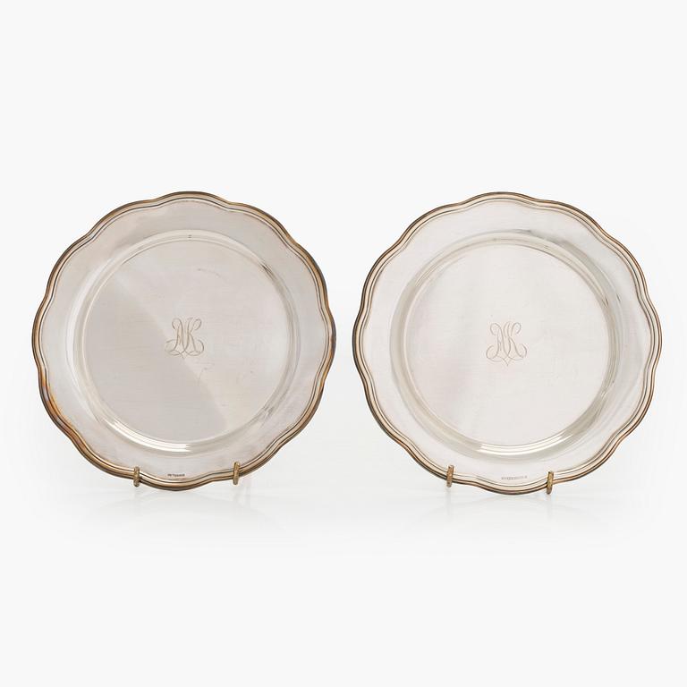 A set of ten silver plates. Turku 1938-1980.