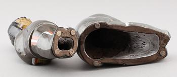 FIGURER, 2 st, keramik, "Eskimå", Vicke Lindstrand, Upsala-Ekeby.