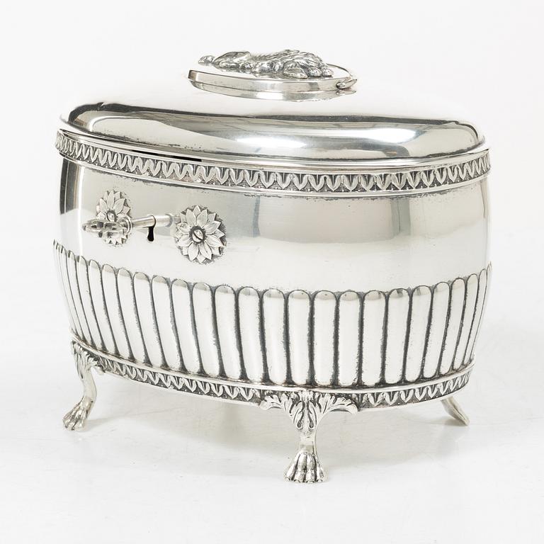 Guldsmedsaktiebolaget (GAB), Sugar bowl, silver, Gustavian style, Stockholm 1903.