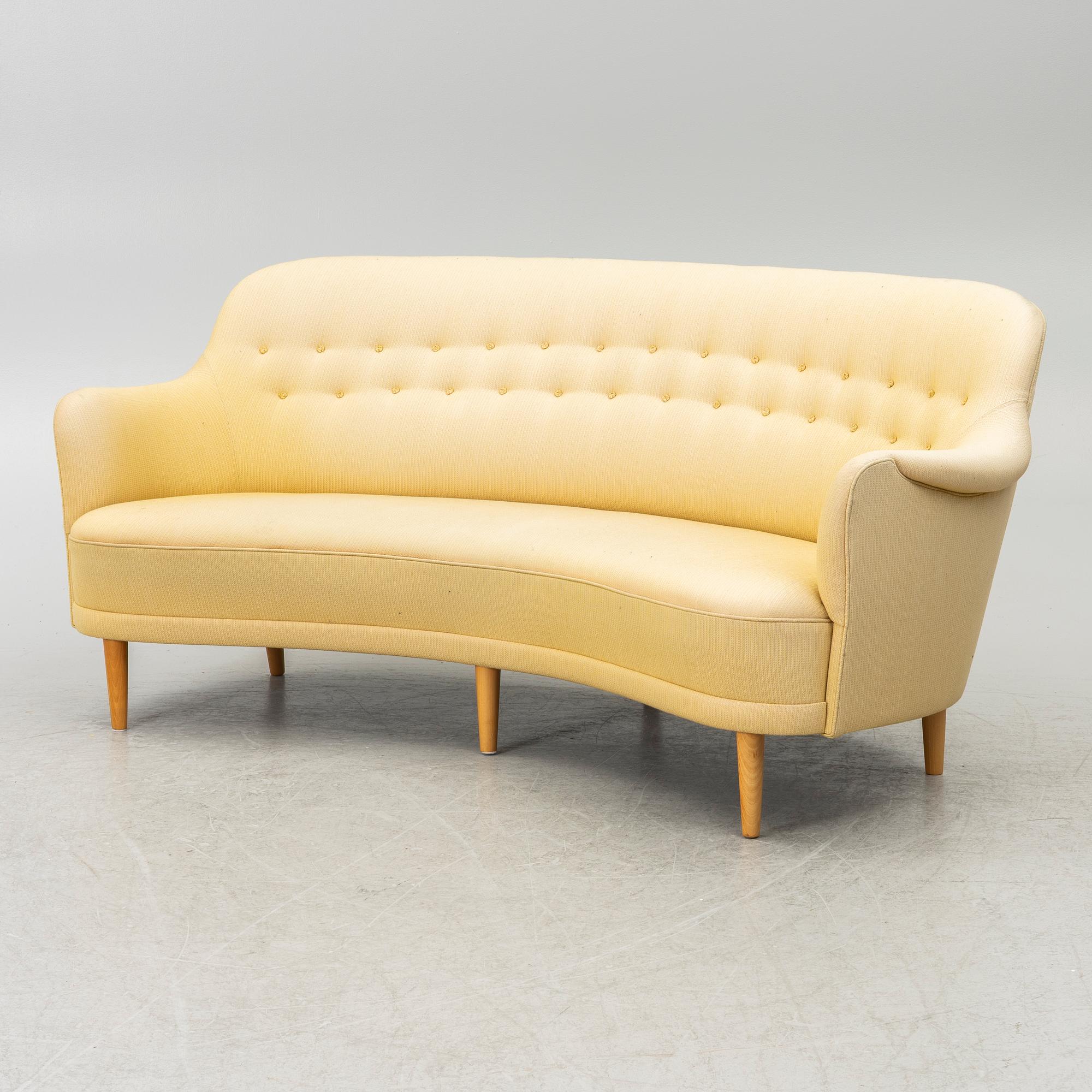 Carl Malmsten, a sofa, 'Samsas rund', AB O.H. Sjögren, Tranås.