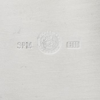 Signe Persson-Melin, a polished pewter plate "Myrten" for Firma Svenskt Tenn 2006.