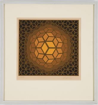 Victor Vasarely, silkscreen in colours, signed 11/25.