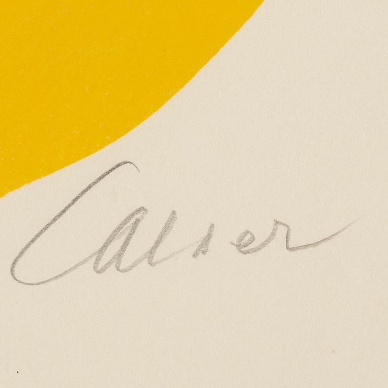 ALEXANDER CALDER, a color lithograph in colors from "La Mémoire Élémentaire", signed and numbered 21/100.