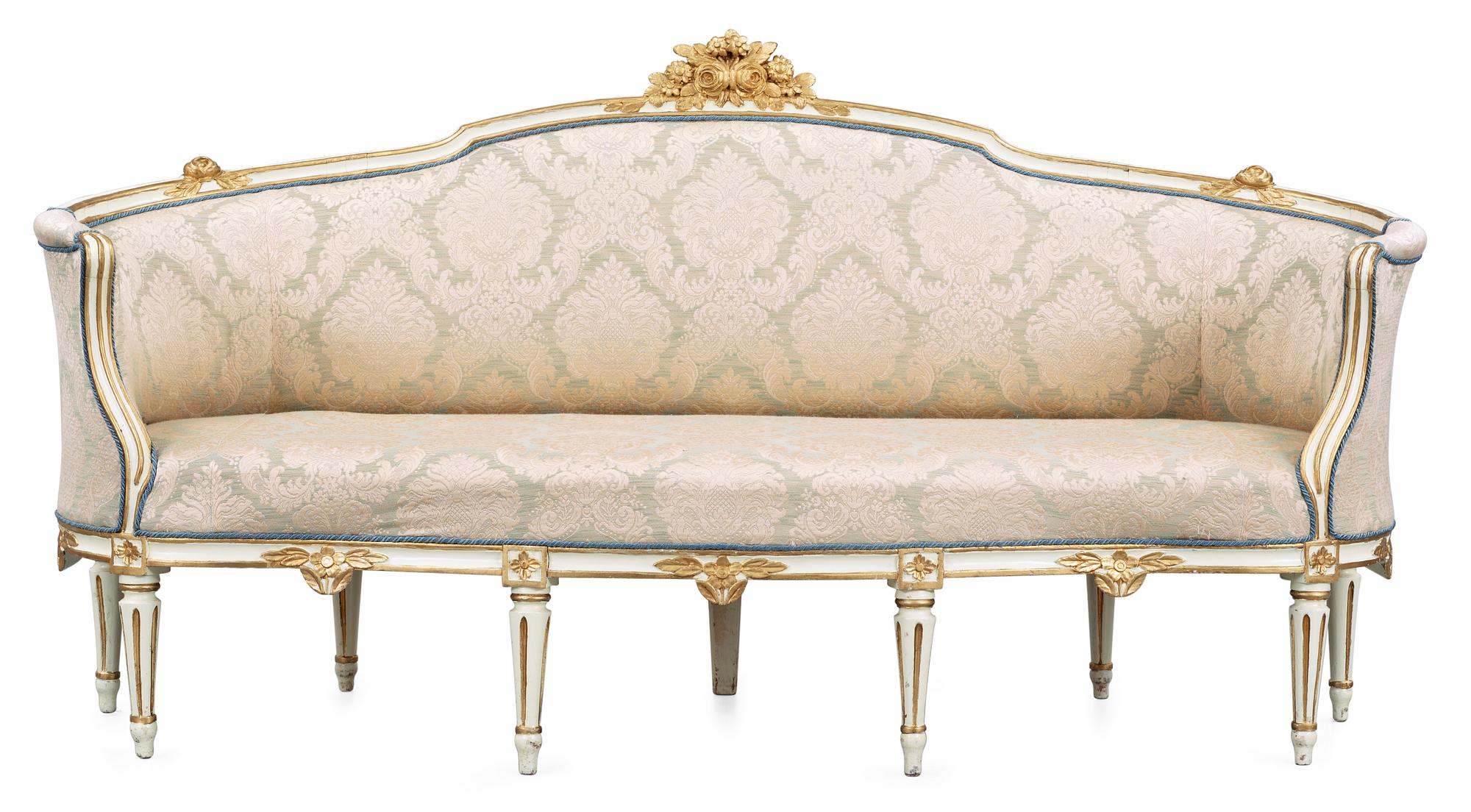 SOFFA, av Jacob Malmsten (mästare i Stockholm 1780-1788). Gustaviansk.