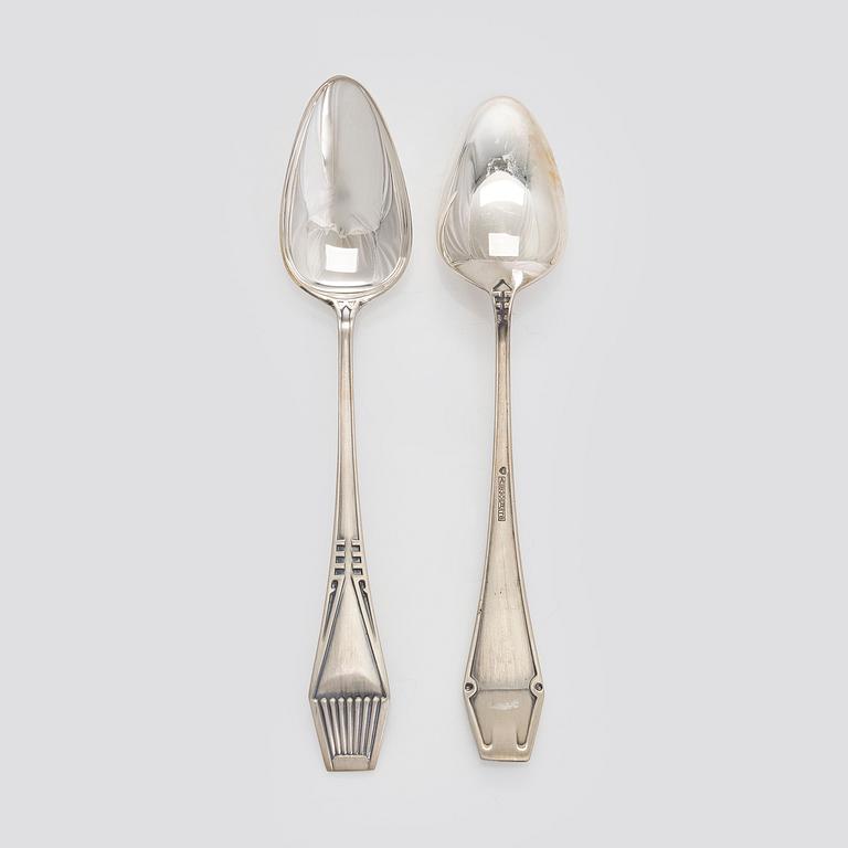 Skedar, 12 st, silver  "Suomi", Kultateollisuus Oy, Åbo 1987-1996.