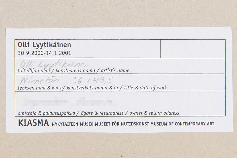 Olli Lyytikäinen, Untitled.