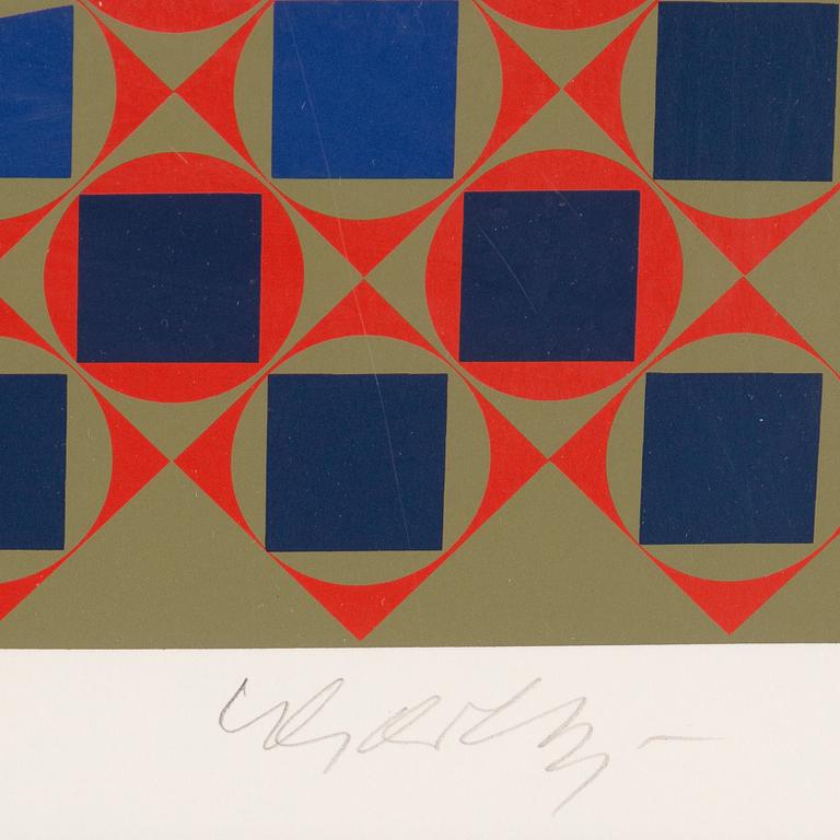 Victor Vasarely, serigrafi, signerad och numrerad 72/275.