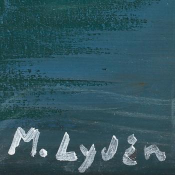 MATS LYDÉN, olja på pannå. Sign.