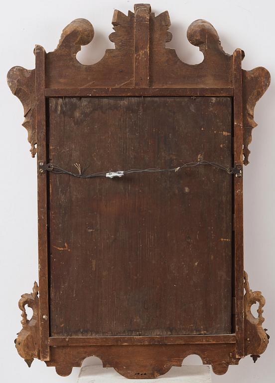 Spegellampett, för två ljus, Nordeuropa, 1700-talets fösta hälft, Senbarock.