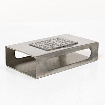 Dish and matchbox holder, Firma Svenskt Tenn.