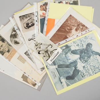 PARTI IDROTTSAUTOGRAFER, 17 st, främst Floyd Patterson, Sven Tumba, Rocky Marciano, Emil Zatopek.