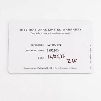IWC, Tribute to Pallweber "150 Years", ca 2018.