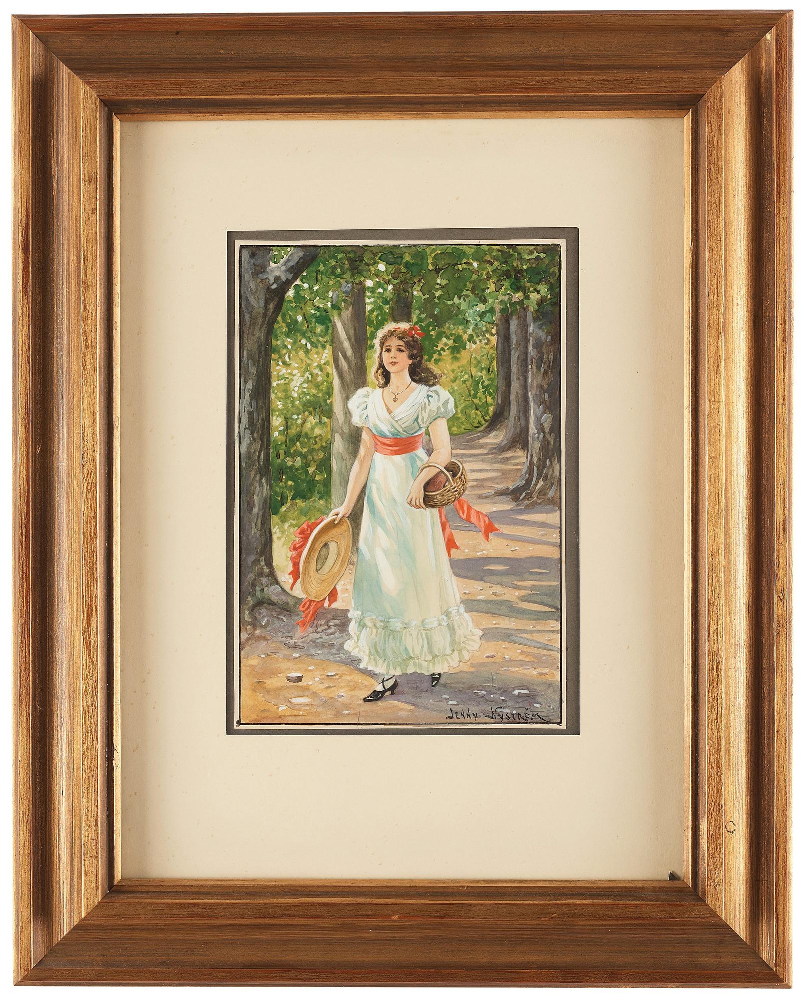 Jenny Nyström, Woman on a stroll.