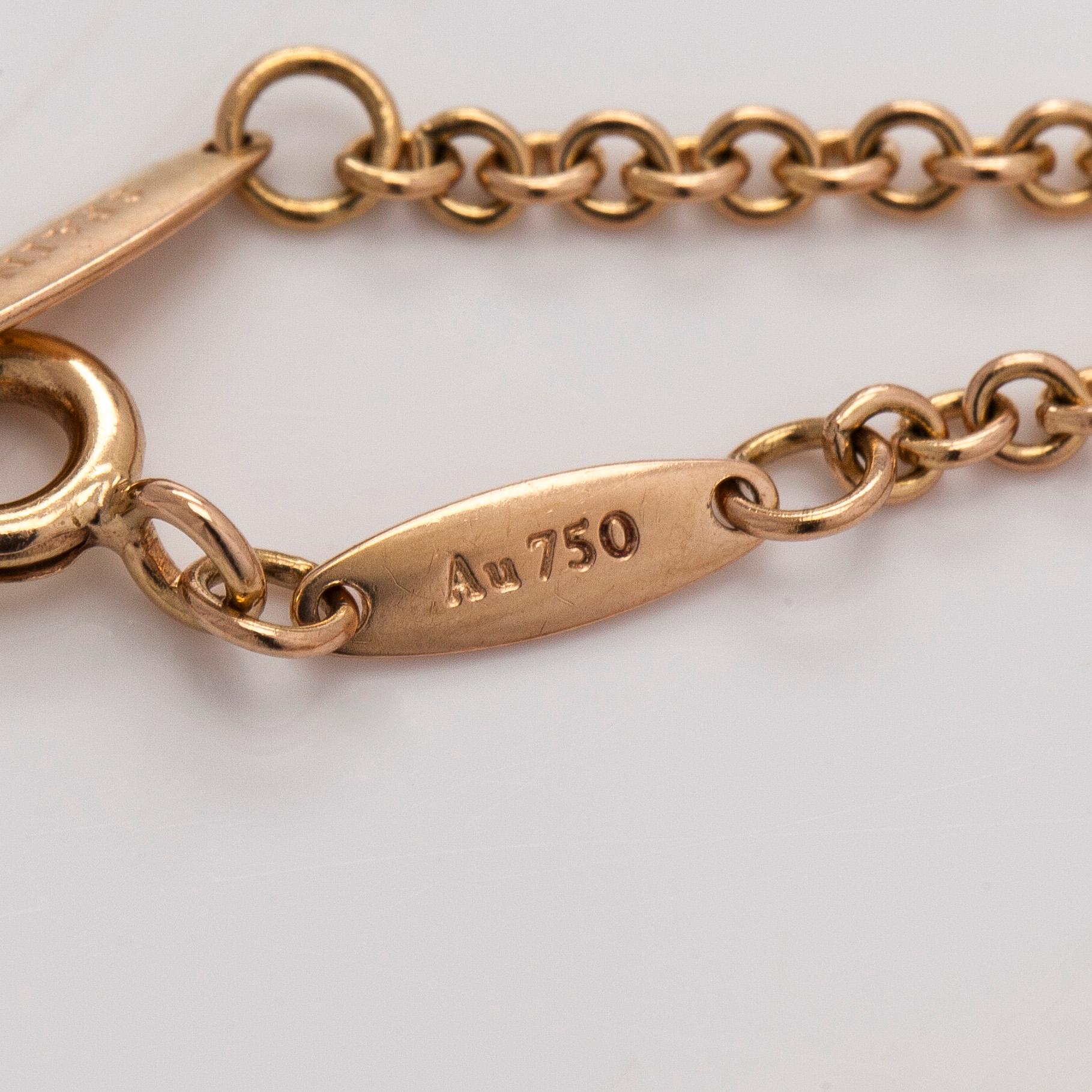 Tiffany & Co, Elsa Peretti, armband, "Open Heart", 18K roséguld.