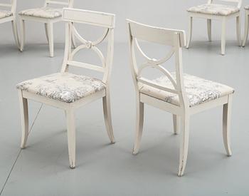 STOLAR, 6 st, gustaviansk stil, s.k Bellmansstolar, 1900-talets andra hälft.