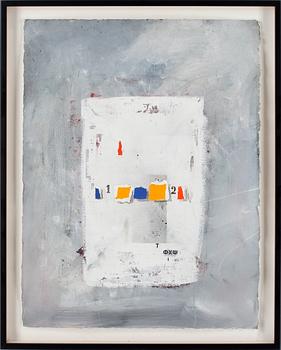 Thomas Müller · THOMAS MÜLLER, collage med blandteknik, ej signerad.