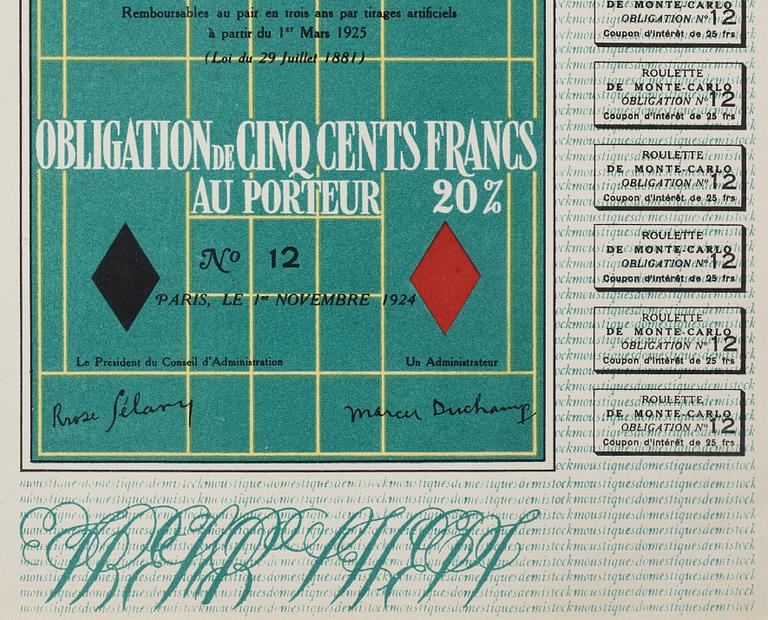 Marcel Duchamp, offsetlitografi i färg, 1924 (tryckt 1938).