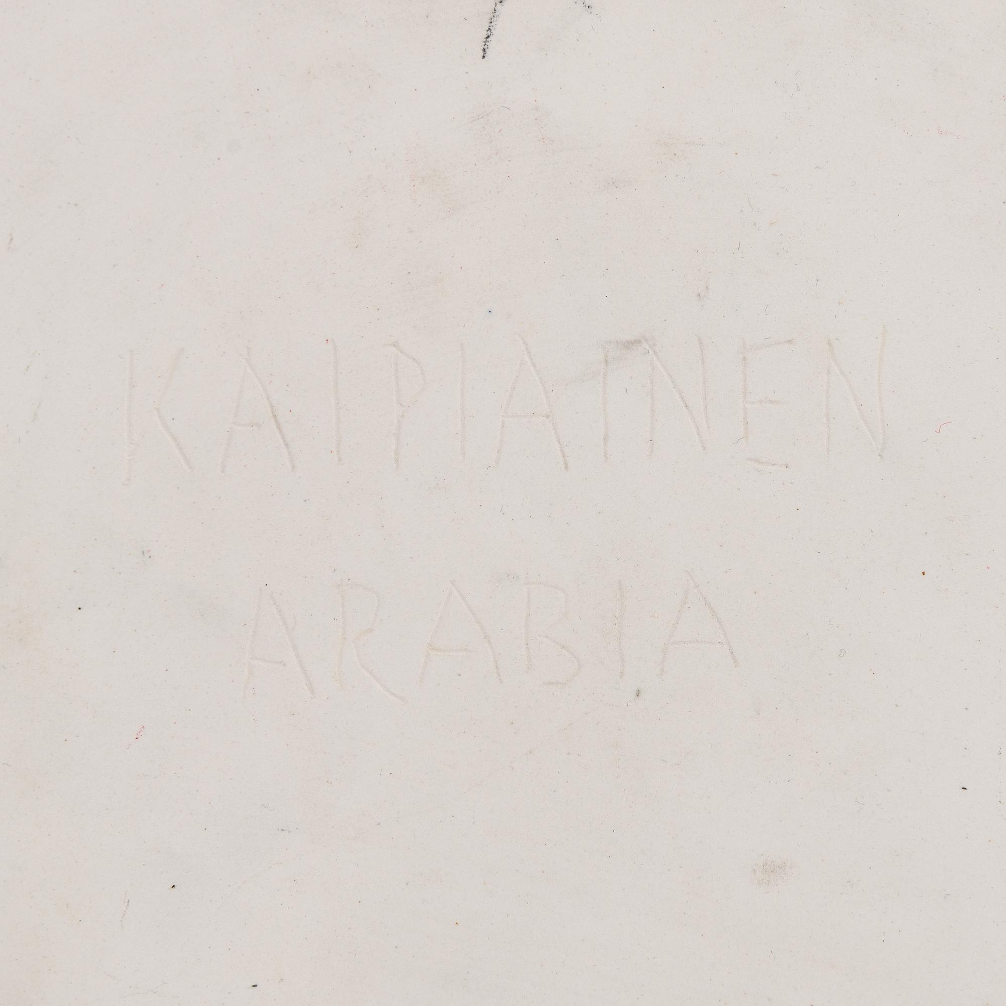 Birger Kaipiainen, a decorative stoneware dish, marked  Kaipiainen, Arabia.