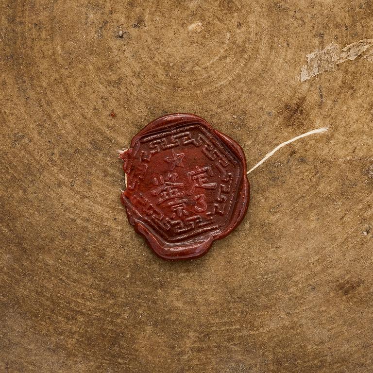 Three porcelain plates, China, Late Qing dynasty/early 20th century.