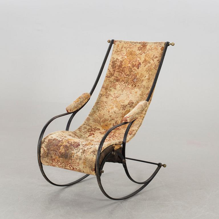 A IRON ROCKING CHAIR BY ROBERT W WINFIELD 19TH CENTURY.