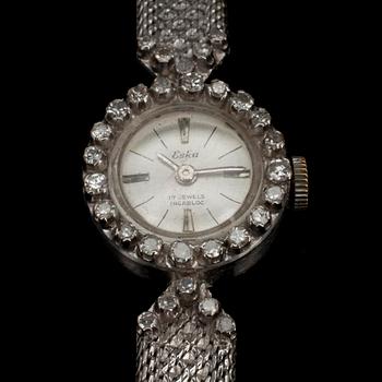 DAMARMBANDSUR, Eska, vittguld18K ja diamanter 30 x ca 0,02ct. Total vikt 20,9 g.