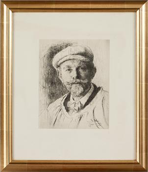 Peder Severin Krøyer · PEDER SEVERIN KRÖYER, etsning. Osignerad.