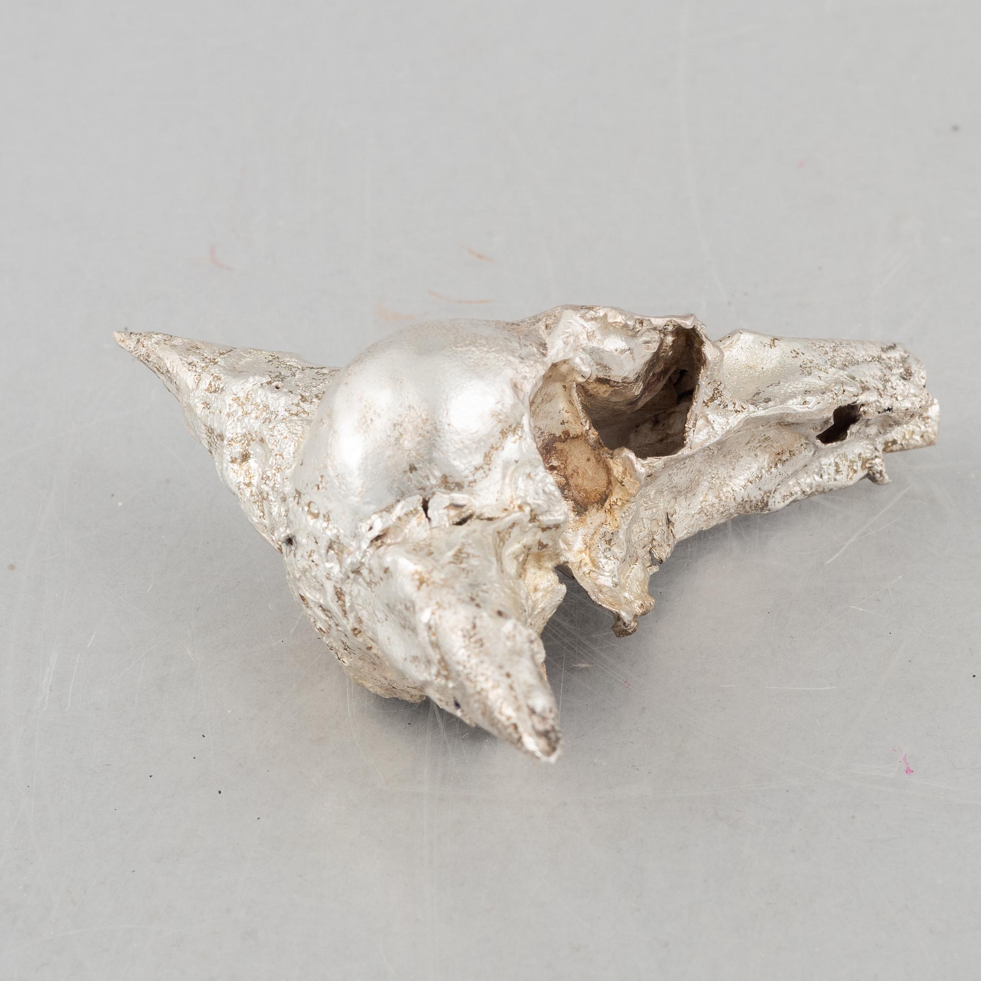 A sterling silver sculpture, mark of Lars Arby, Gothenburg, Sweden 1982.