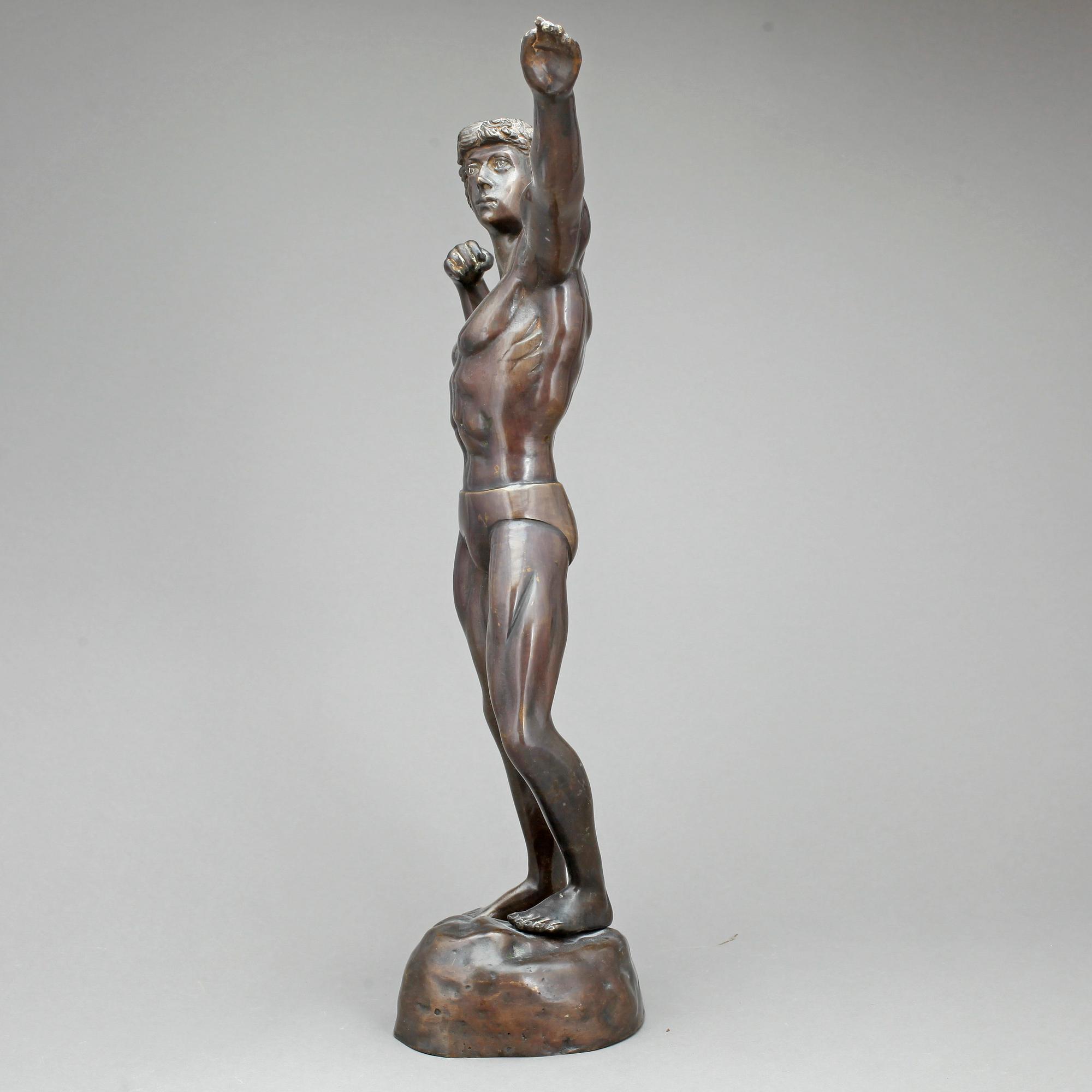 OKÄND KONSTNÄR, skulptur, patinerad brons, 1900-tal.