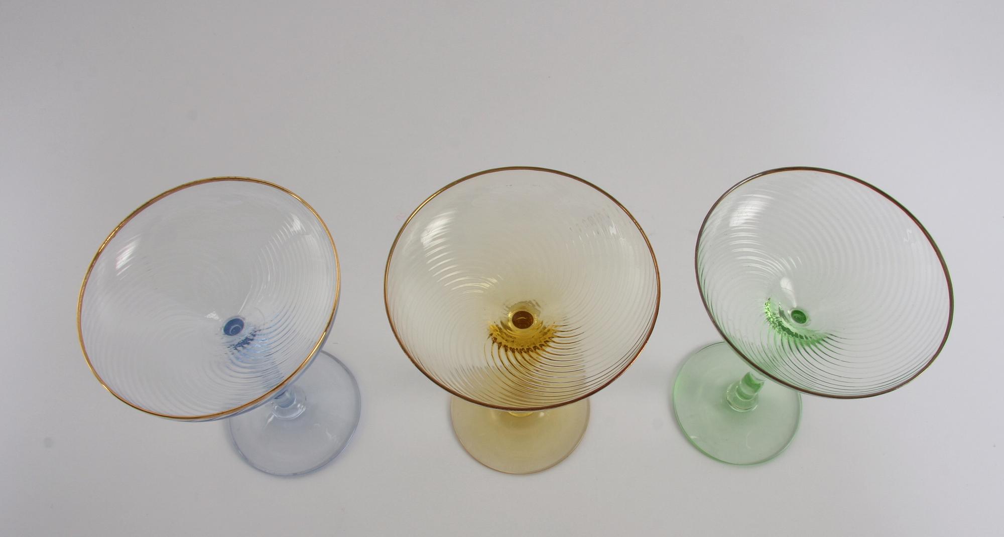CHAMPAGNESKÅLAR, 10 st, glas, Trelleborgs glasbruk.