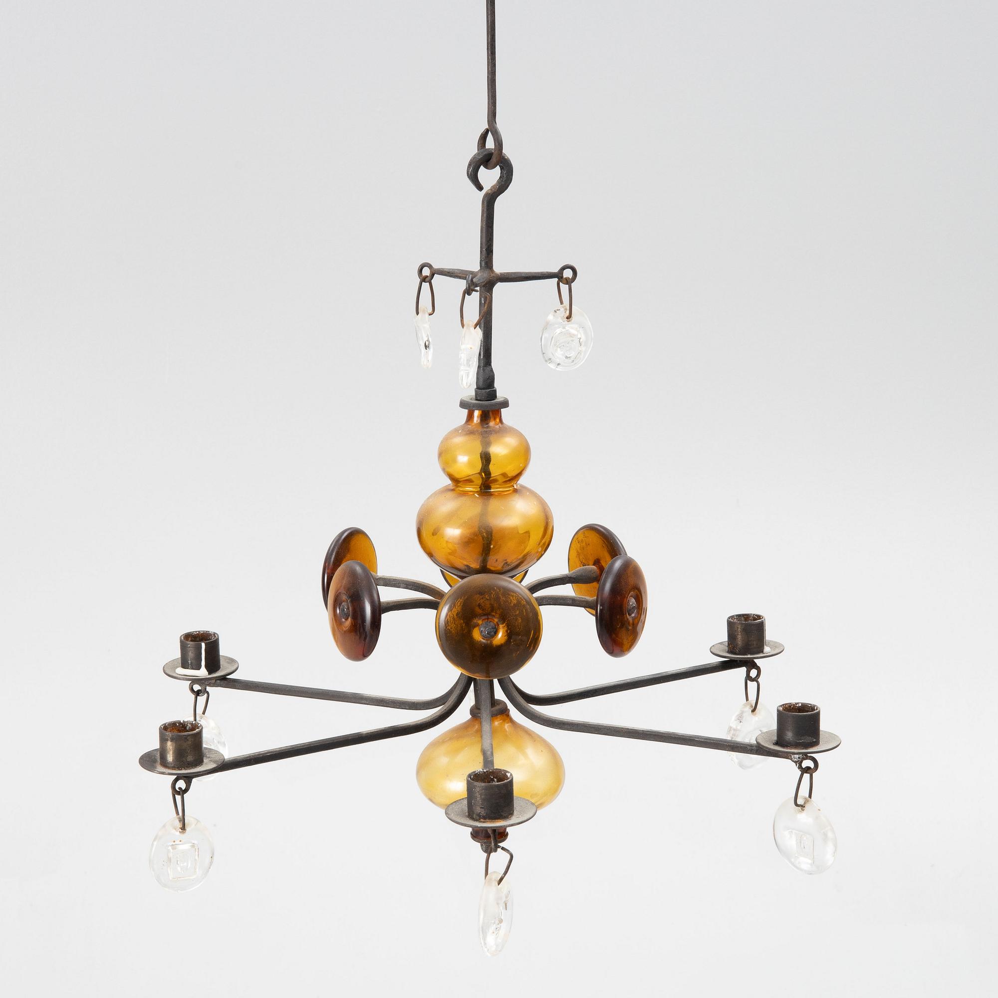 Erik Höglund, chandelier, Boda Smide.