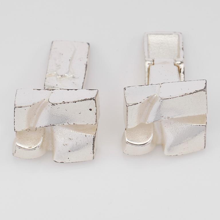 MANSCHETTKNAPPAR, 1 par, sterlingsilver, Björn Weckström, Lapponia, Finland 1988.