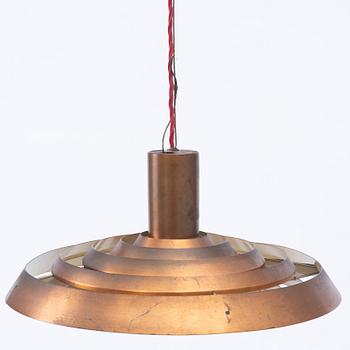 Poul Henningsen, a copper ceiling lamp "PH Tallerken", Louis Poulsen Denmark, second half of the 20th century.