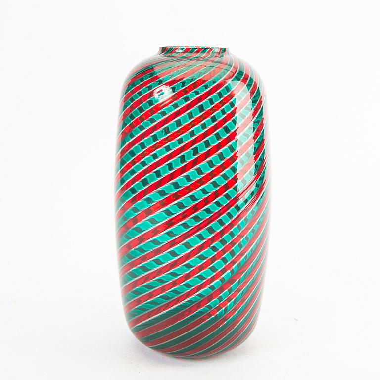 Paolo Venini, a signed and dated 90 glass vase.