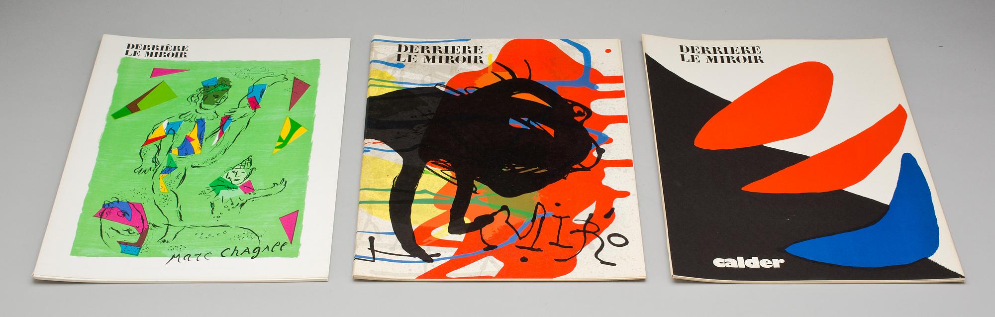 TIDSKRIFTER, 7 st, "Derriere li Miroir". Innehållande litografier.