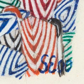 STEN EKLUND, gouache, signerad och daterad -00.