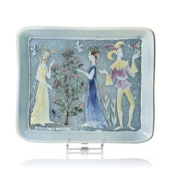 102. Birger Kaipiainen, a stoneware tray, Arabia, Finland 1943.