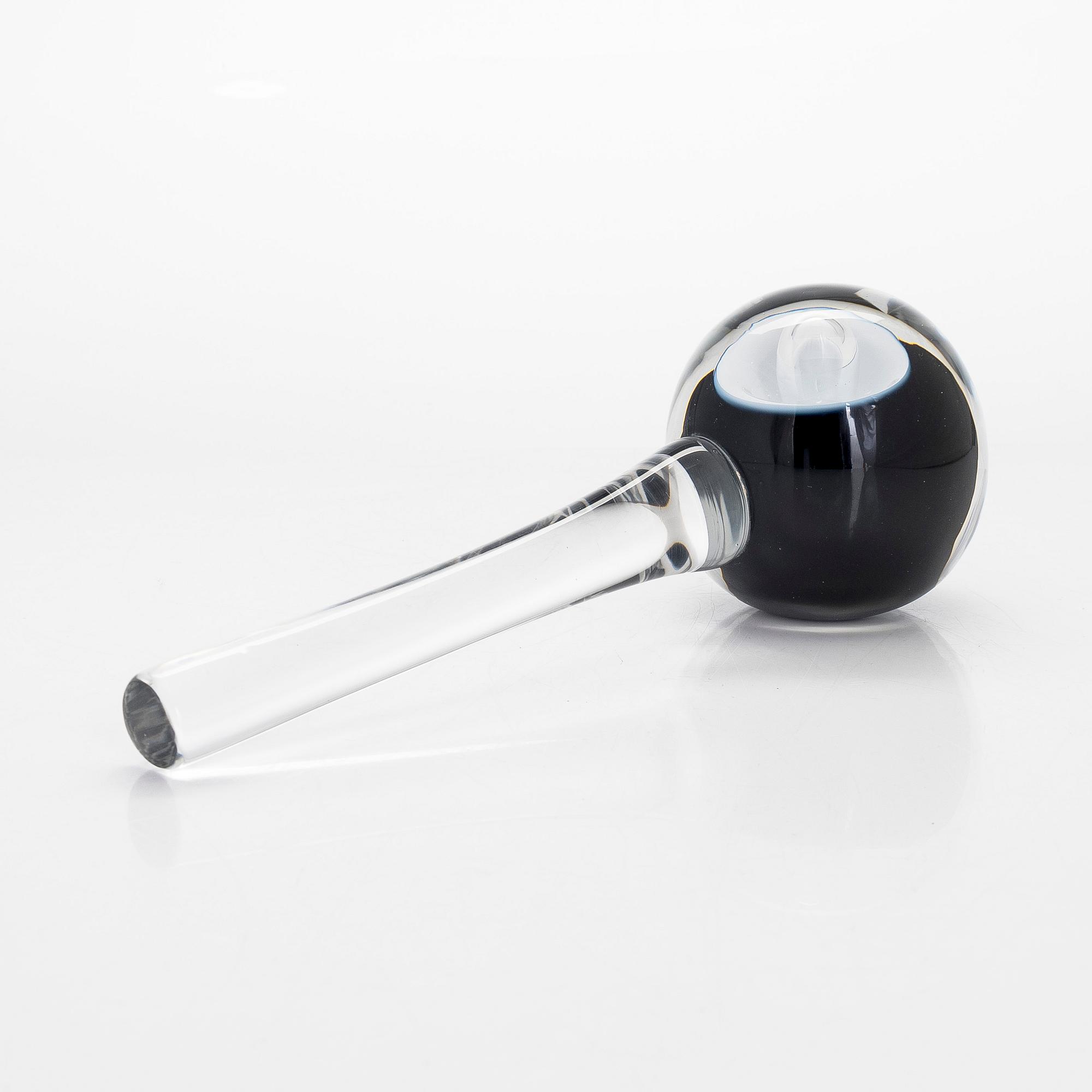 Timo Sarpaneva, glasskulptur, "Ordförandeklubba", signerad Timo Sarpaneva, Iittala.