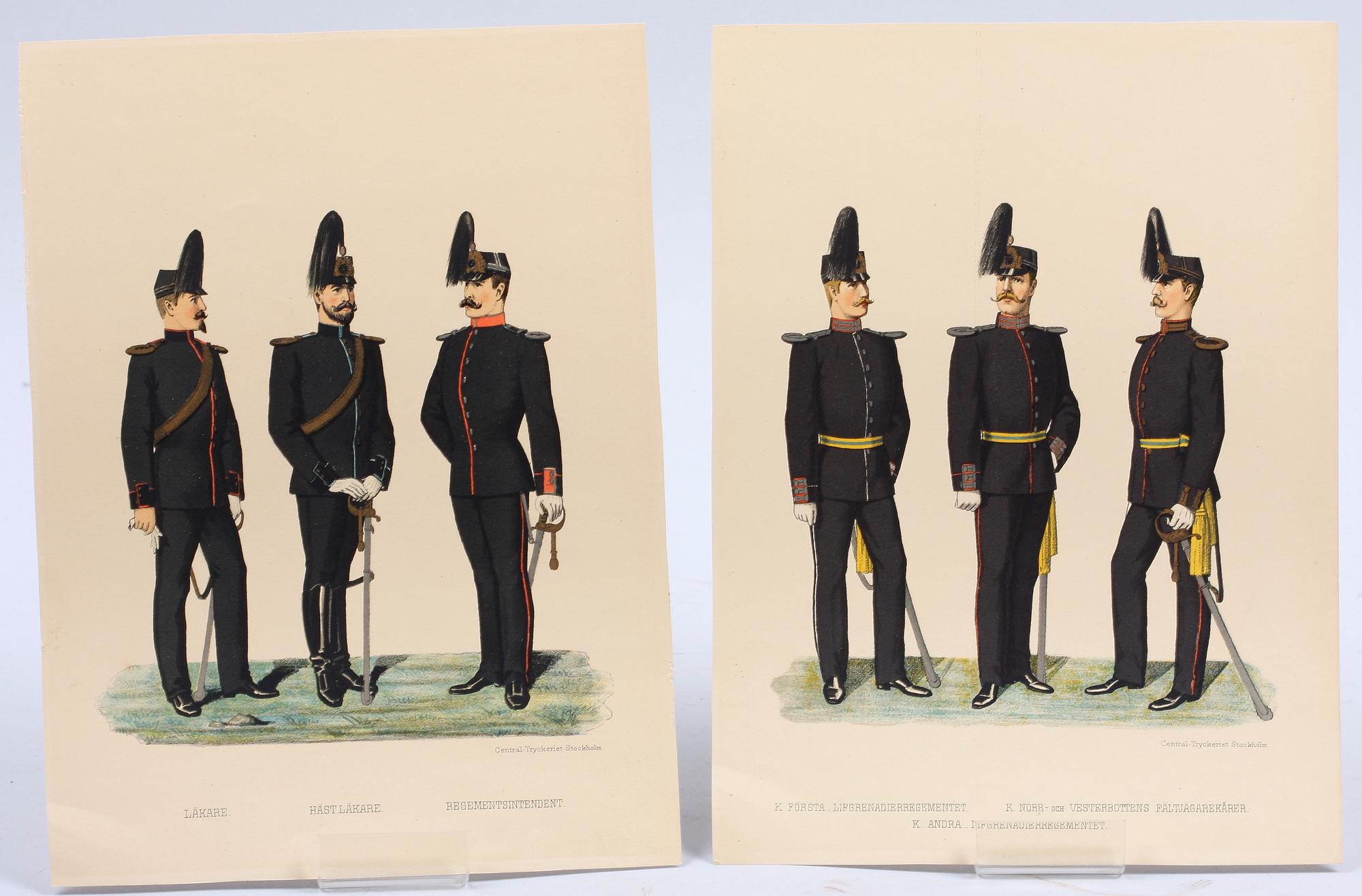 FÄRGLITOGRAFIER, 16 st. 1890-tal.