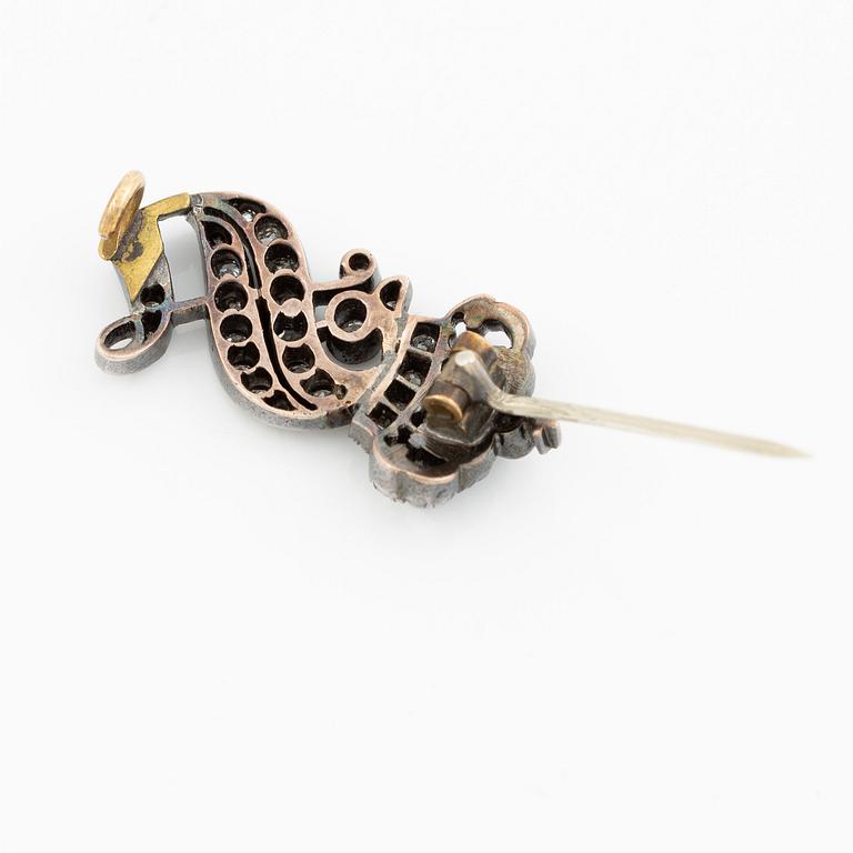 Royal honour gift with Queen Sofia's (1836-1913) diamond monogram.