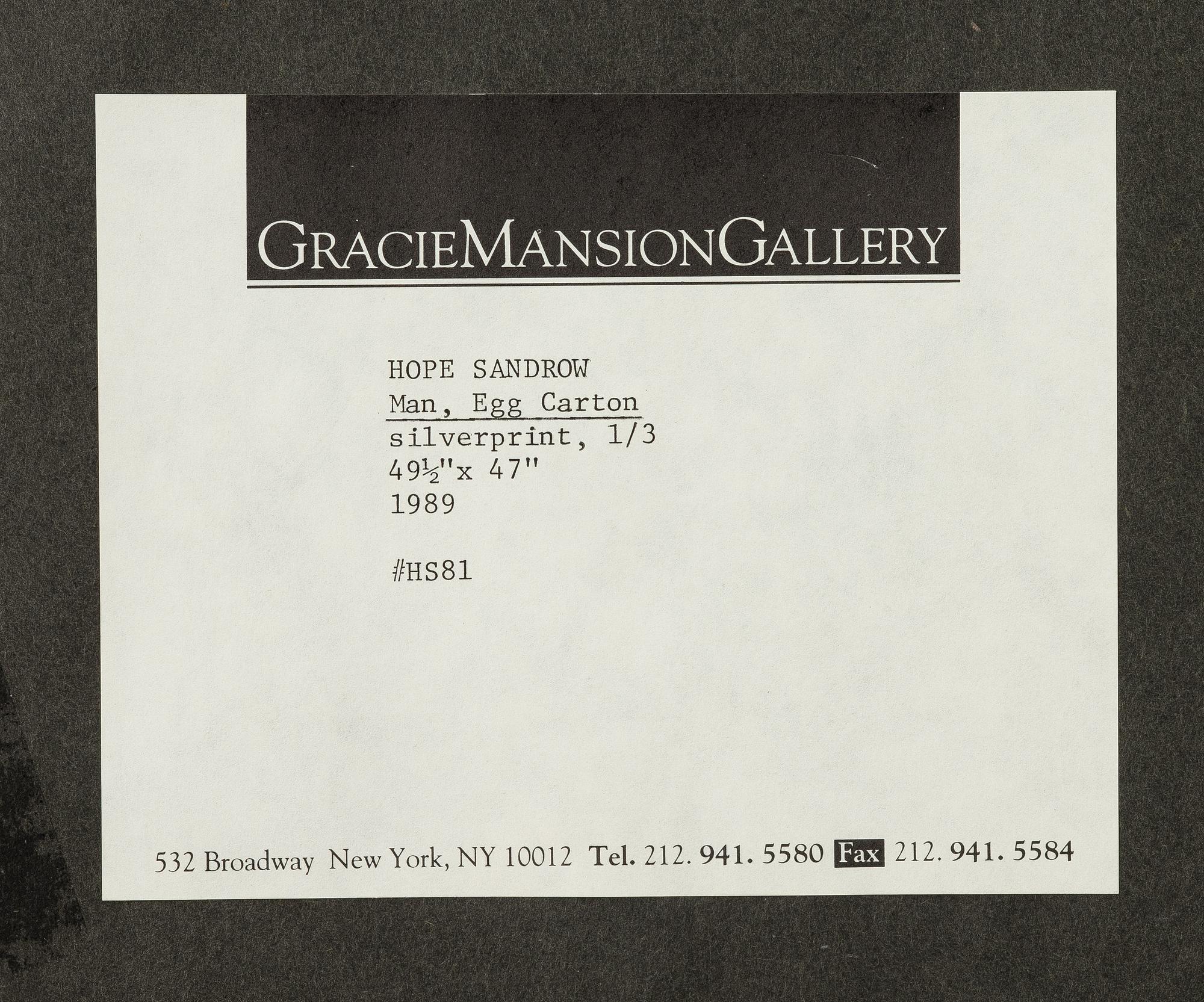 Hope Sandrow, "Egg Carton", 1989.