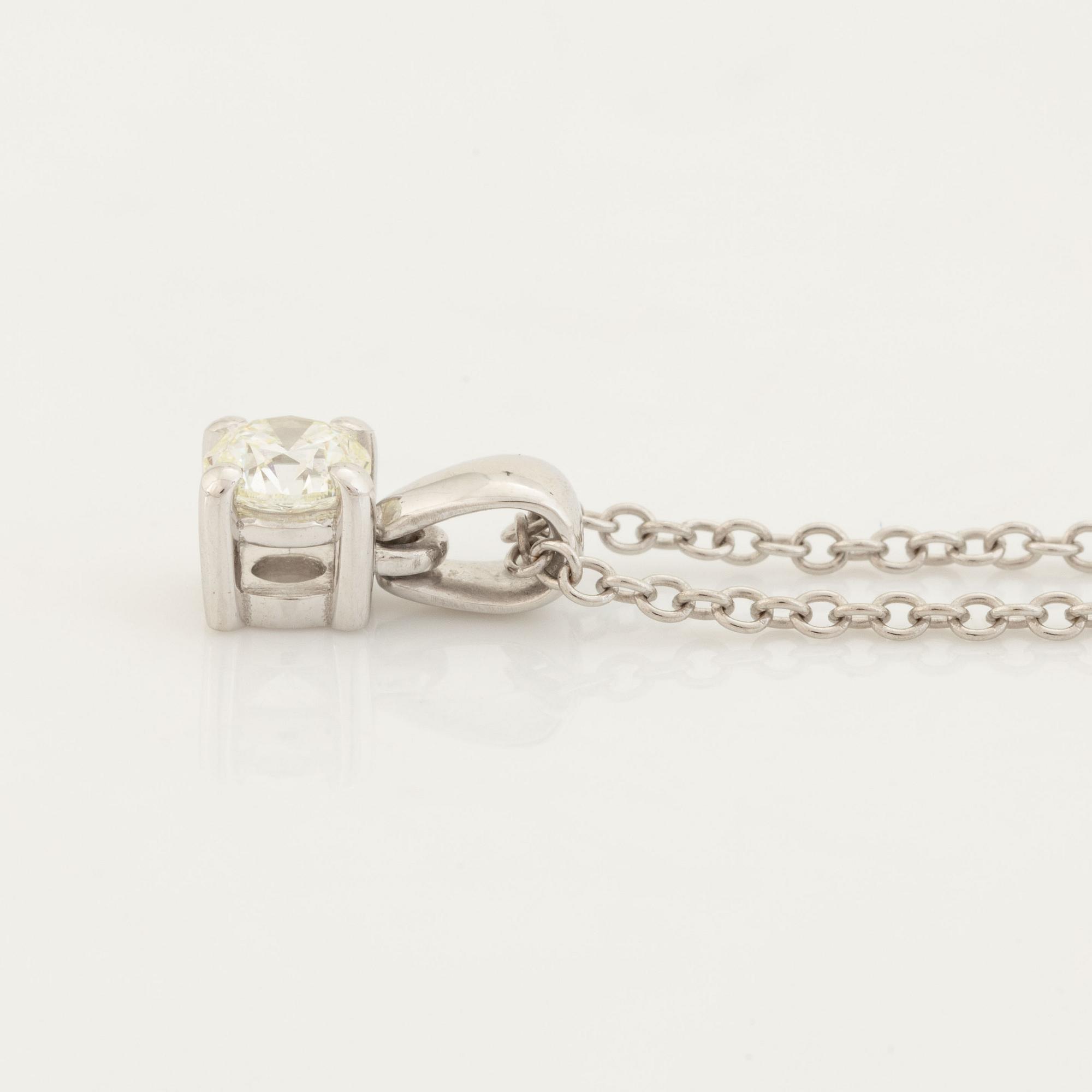 Brilliant cut diamond necklace, with IGI certificate.