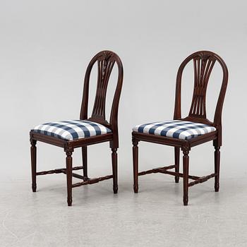 Stolar, 8 st, gustaviansk stil, 1900-talets andra hälft.