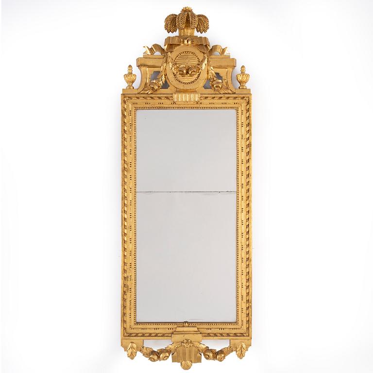 A Swedish late 18th century gustavian mirror.