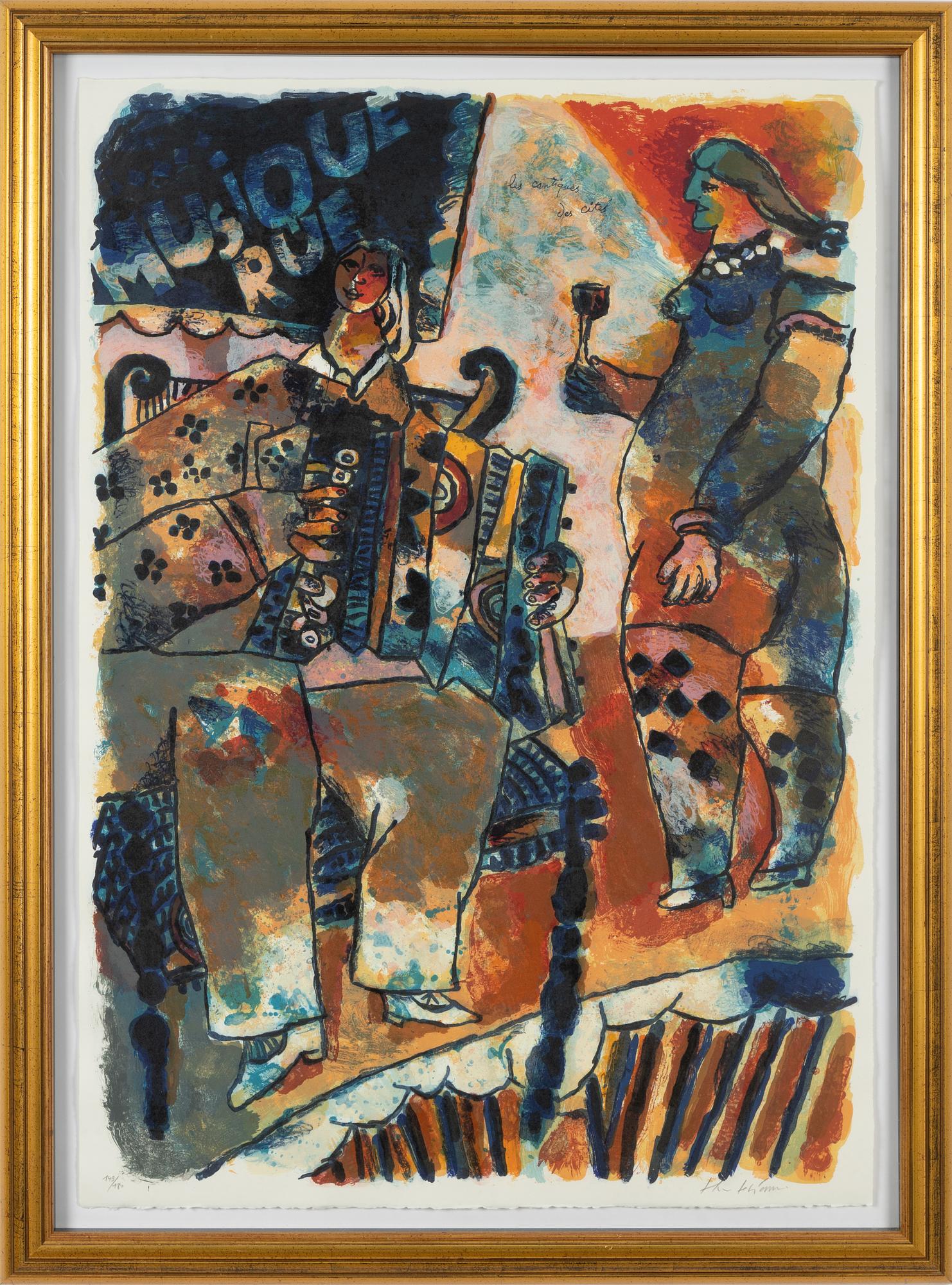 Theo Tobiasse, lithograph in colours, signed 149/180.