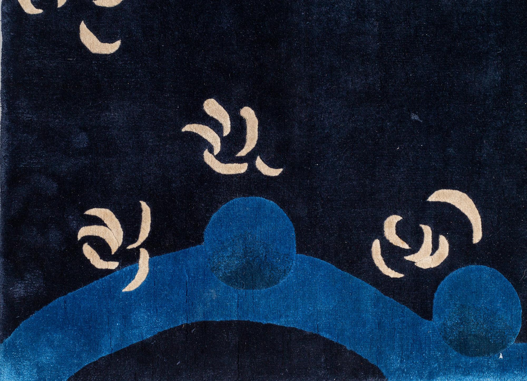 Carl Fredrik Reuterswärd, matto, a silk China, hand-knotted, ca 197 x 153 cm.