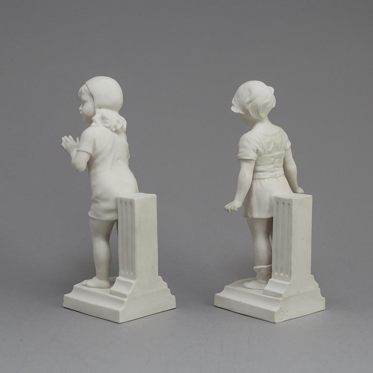 TWO PARIAN FIGURES, Gustafsberg 1911 and 1920.