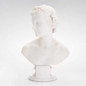 A female figure alabaster bust, latter half of the 20th century.