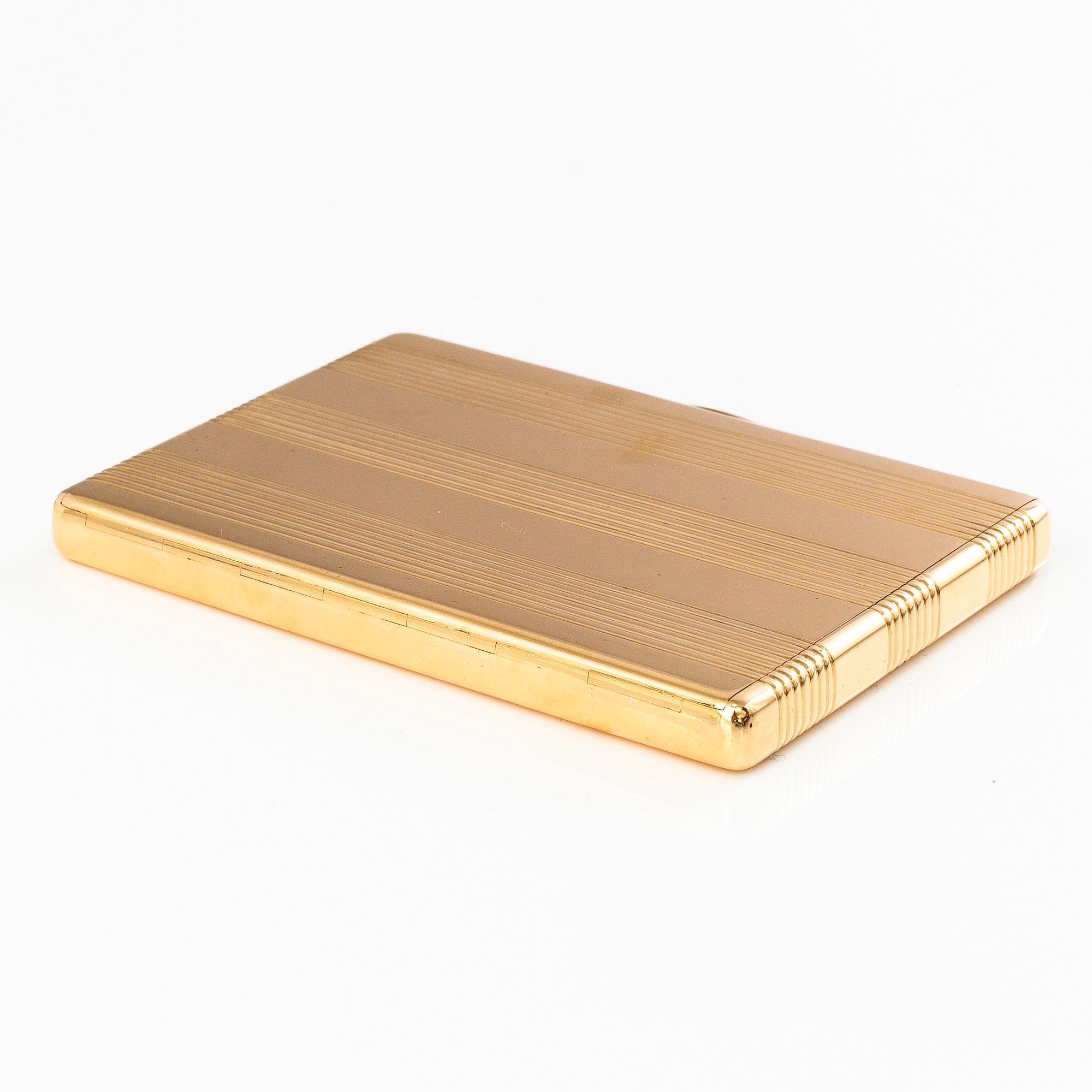 GEORG BUCHERT, CIGARETTETUI, 18K guld, Helsingfors 1941.