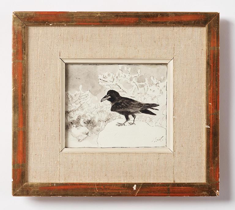Bruno Liljefors, Raven and Grouse.